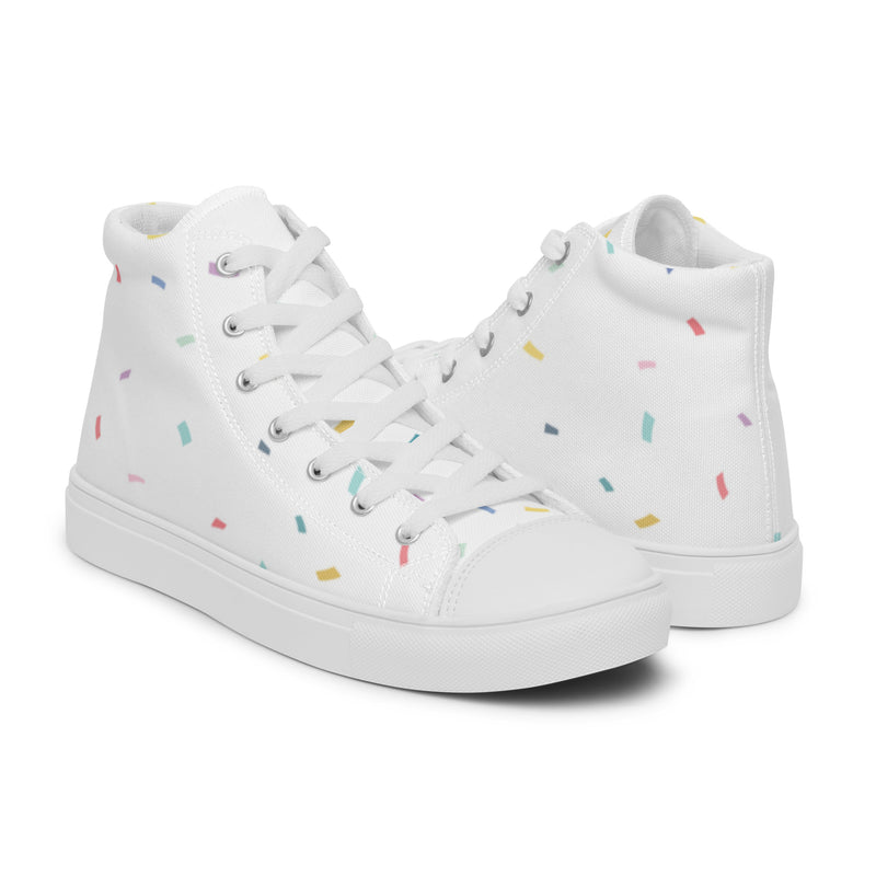 Confetti Sprinkle High Top #101 - Top Down View | HA!LO Canvas Sneakers