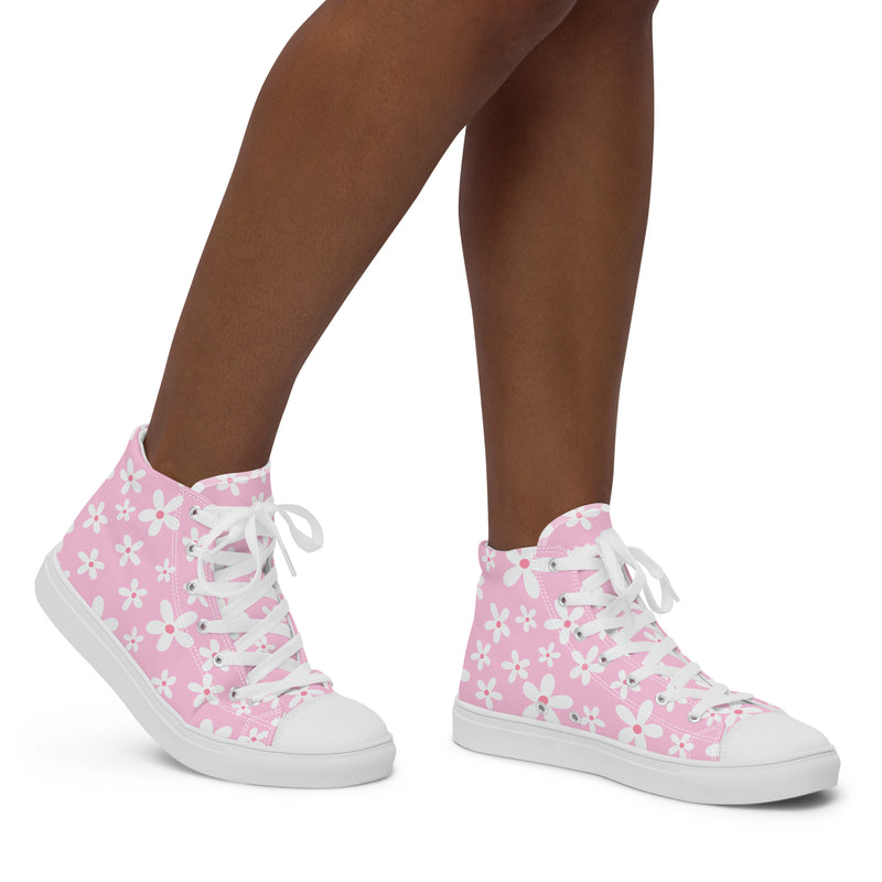 Cherry Blossom High Top #121 - Opposite Side | HA!LO Canvas Sneakers
