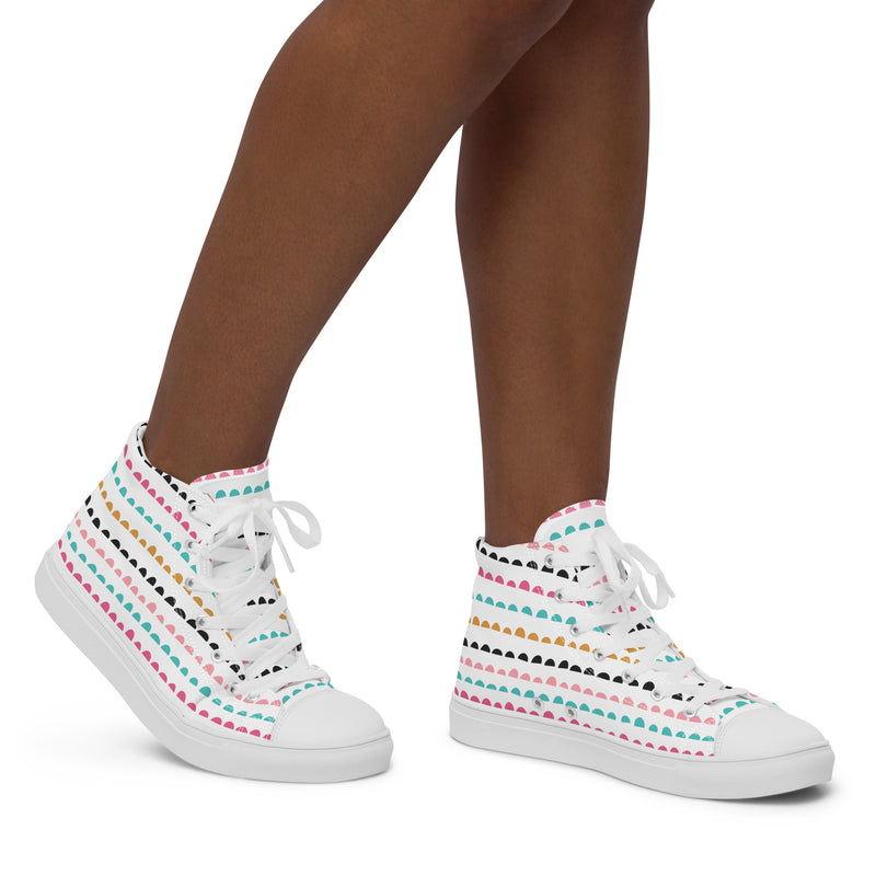 Confetti Dot High Top #130 - Opposite Side | HA!LO Canvas Sneakers