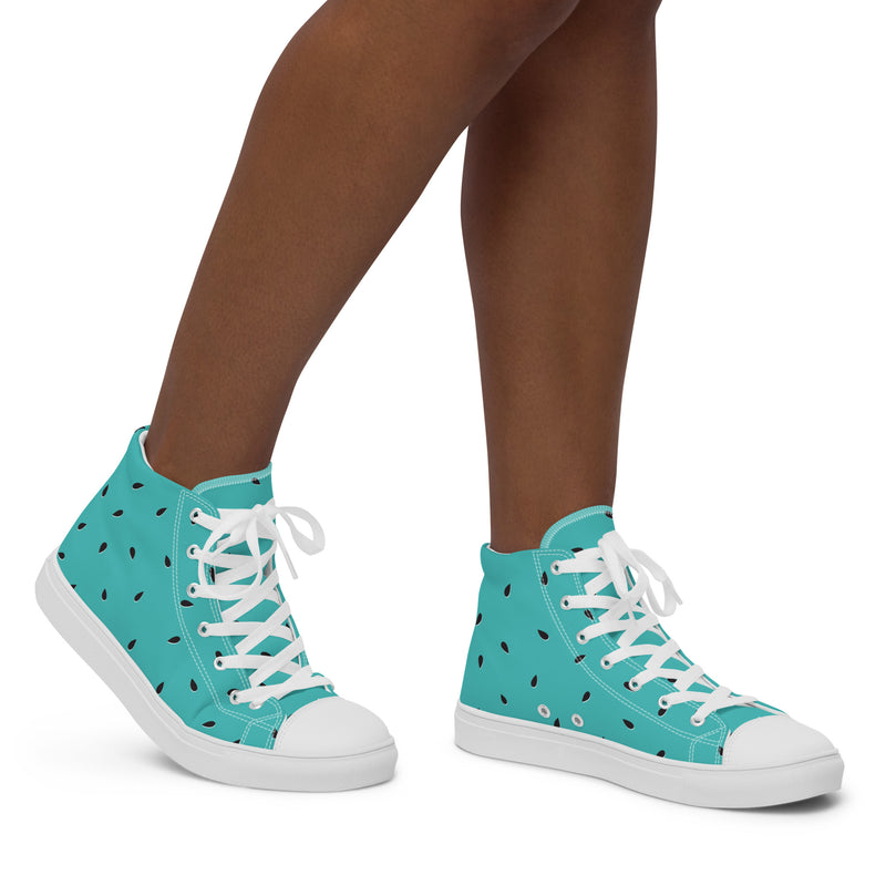 Teal Seed High Top #147 - Opposite Side | HA!LO Canvas Sneakers
