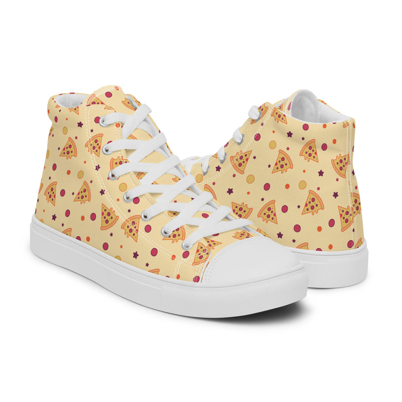 Pizza Cookie High Top #193 - Top Down View | HA!LO Canvas Sneakers