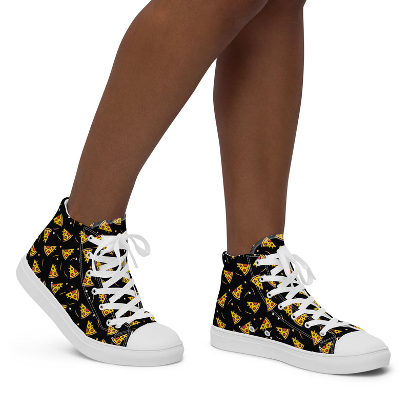 Dark Pizza High Top #194 - Opposite Side | HA!LO Canvas Sneakers