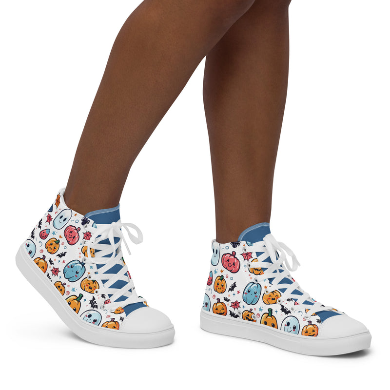 Halloween Pumpkin High Top #242 - Opposite Side | HA!LO Canvas Sneakers