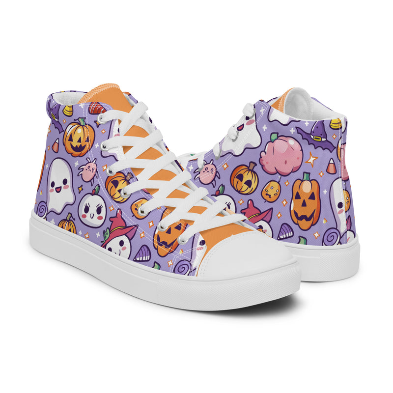 Purple Halloween High Top #243 - Top Down View | HA!LO Canvas Sneakers