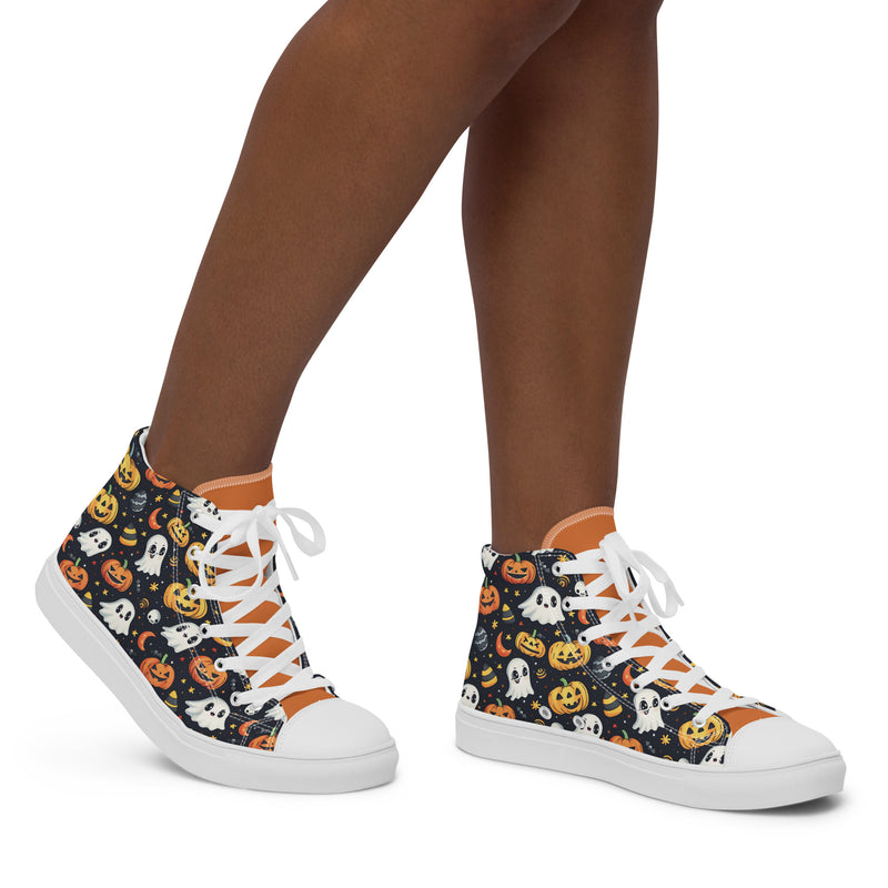Halloween Ghost High Top #244 - Opposite Side | HA!LO Canvas Sneakers