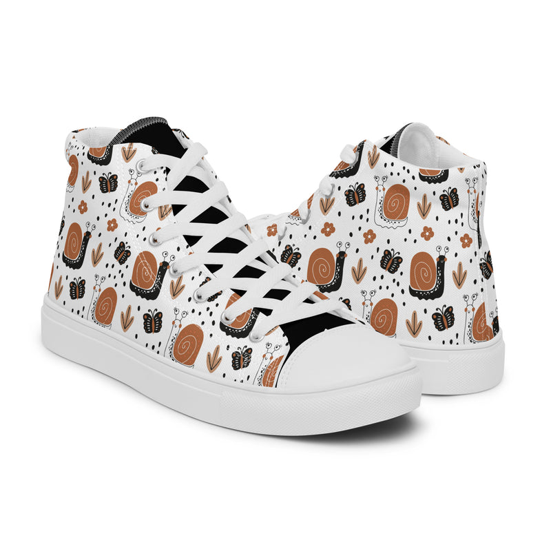 Coffee Cup High Top #280 - Top Down View | HA!LO Canvas Sneakers