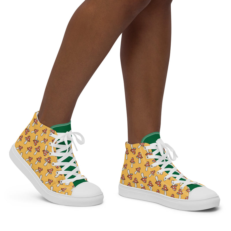 Dancing Flamingo High Top #307 - Opposite Side | HA!LO Canvas Sneakers