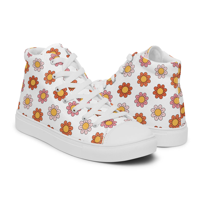 Daisy Sun High Top #308 - Top Down View | HA!LO Canvas Sneakers