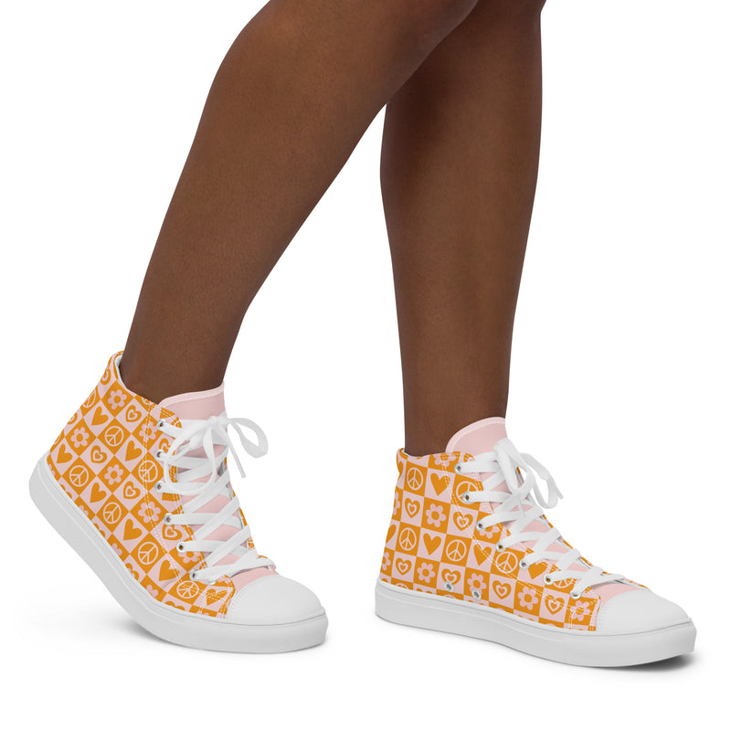 Retro Love High Top #311 - Opposite Side | HA!LO Canvas Sneakers