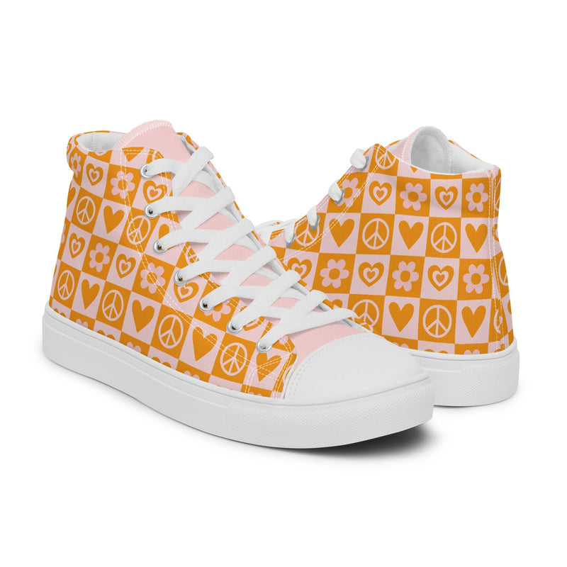 Retro Love High Top #311 - Top Down View | HA!LO Canvas Sneakers
