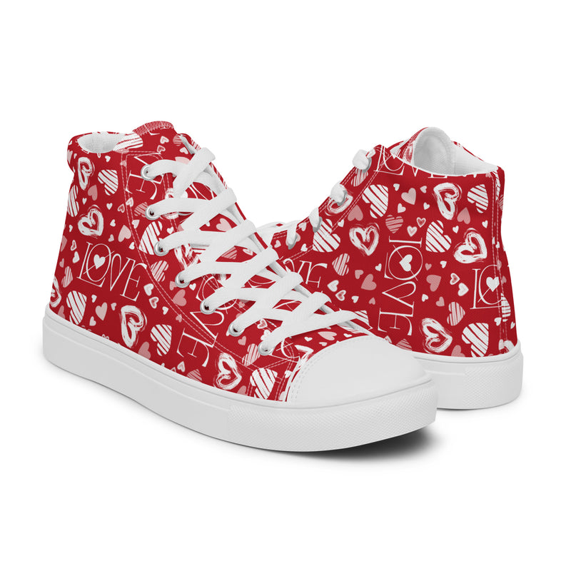 Peace & Love High Top #316 - Top Down View | HA!LO Canvas Sneakers