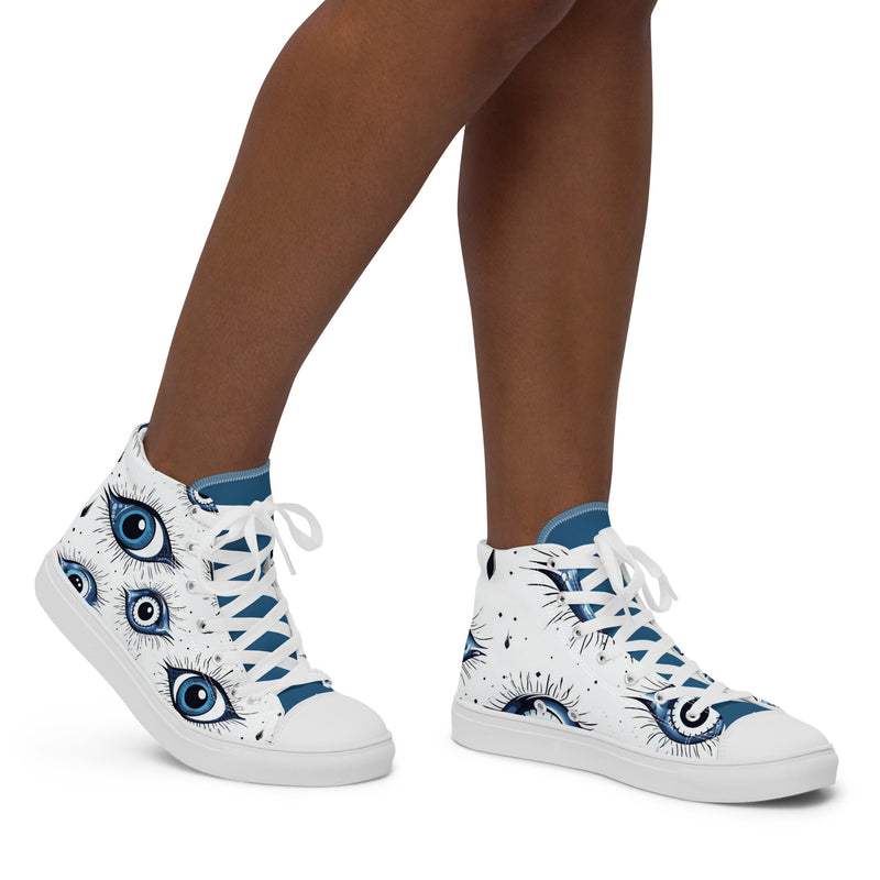 Evil Eye High Top #342 - Opposite Side | HA!LO Canvas Sneakers