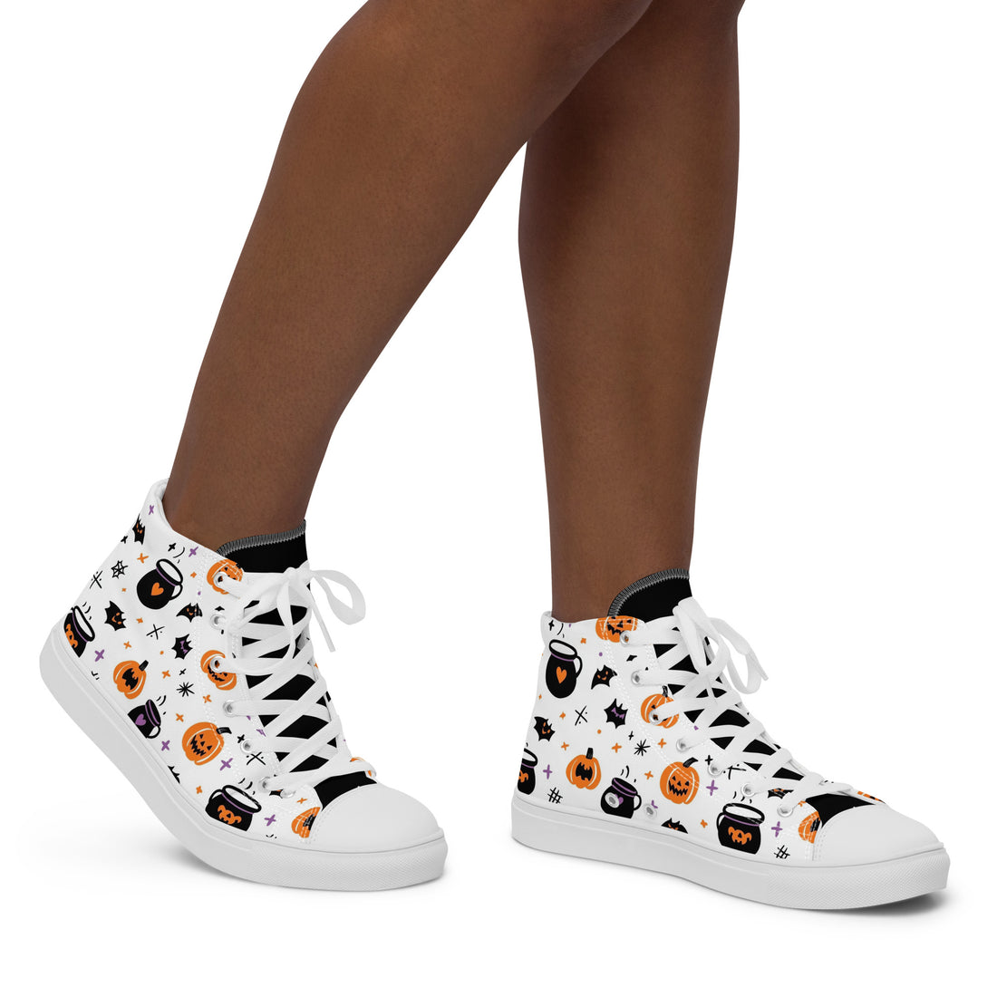 Women's Halloween High Top Sneakers 343 - ShipSneakers.com