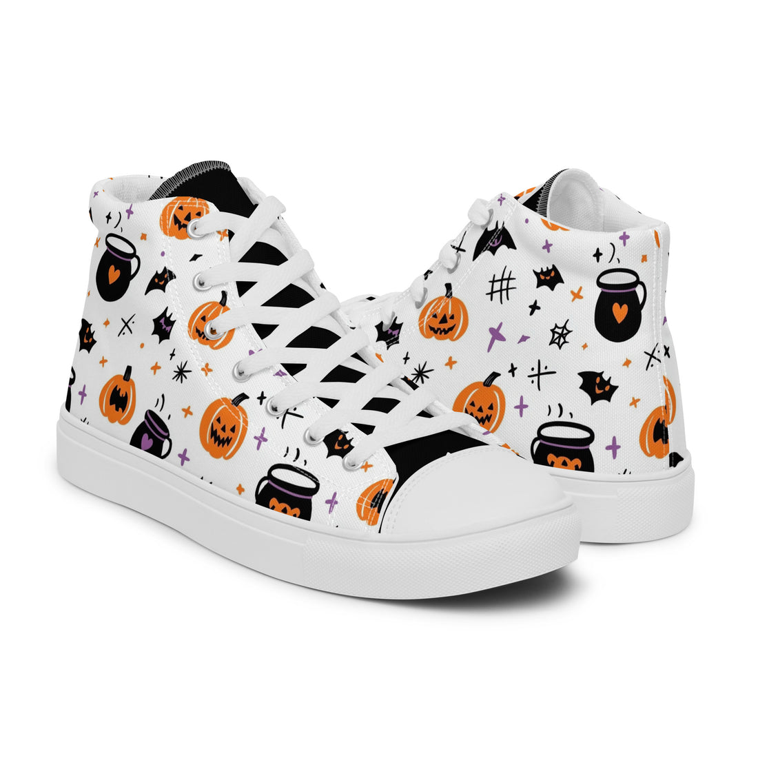 Women's Halloween High Top Sneakers 343 - ShipSneakers.com