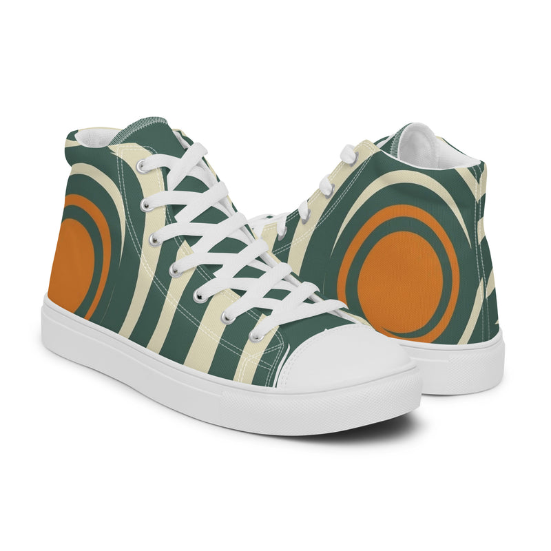 HA!LO Retro Circle #341 — Women’s Canvas High Top