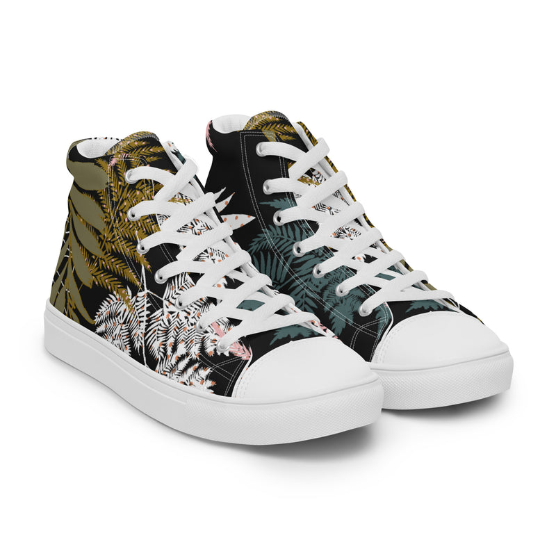 Gold Fern High Top #64 - Front View | HA!LO Canvas Sneakers
