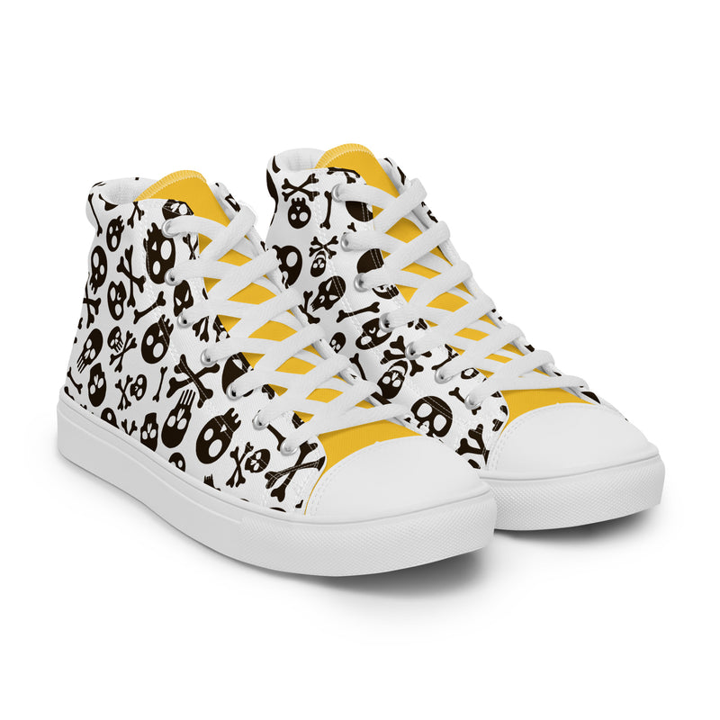 Skull Candy High Top #234 - Top Down View | HA!LO Canvas Sneakers