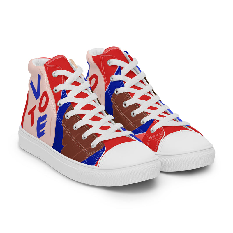 Vote Patriot High Top #295 - Front View | HA!LO Canvas Sneakers