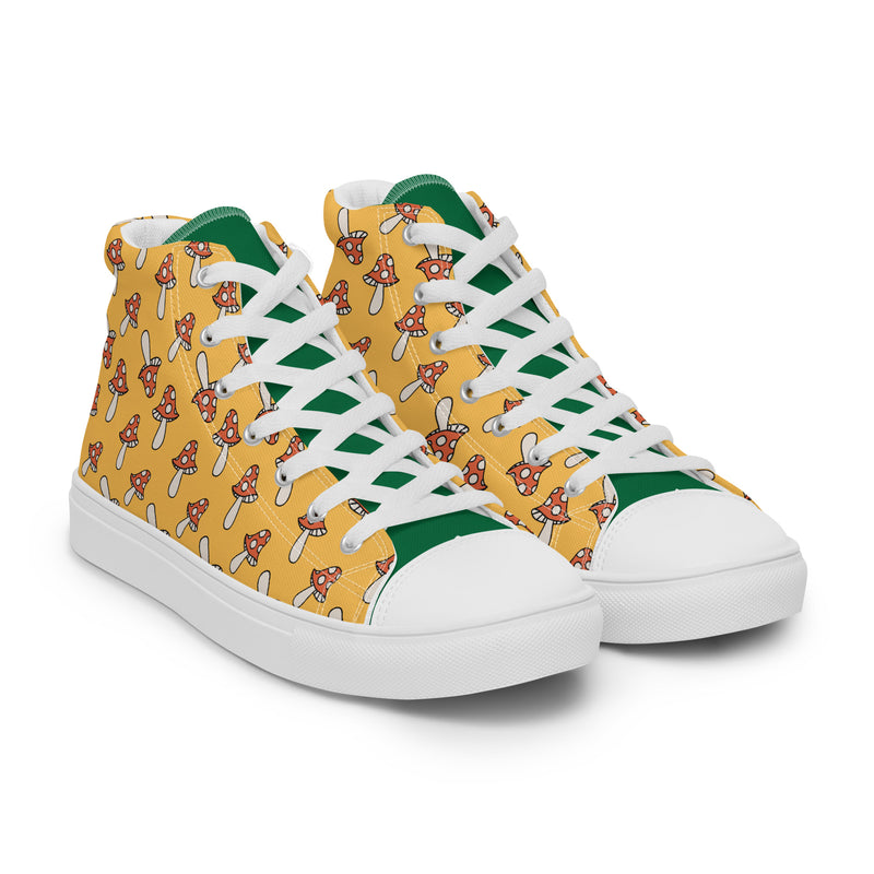 Dancing Flamingo High Top #307 - Front View | HA!LO Canvas Sneakers