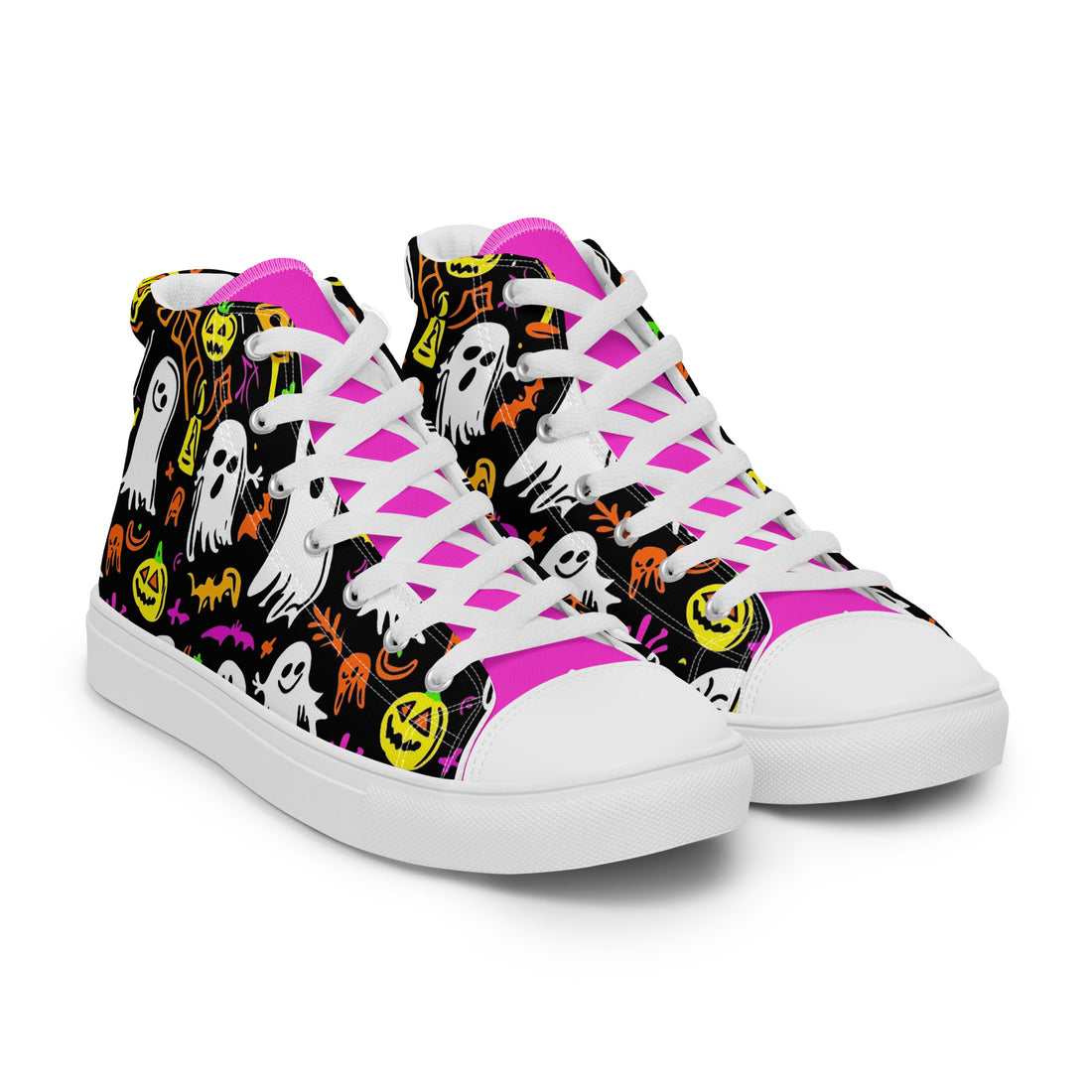 Women's Halloween Ghost Party High Tops 341 - ShipSneakers.com