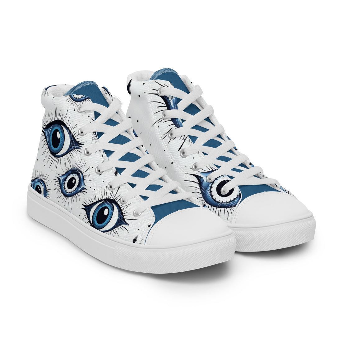 Women's Evil Eye High Top Sneakers 342 - ShipSneakers.com