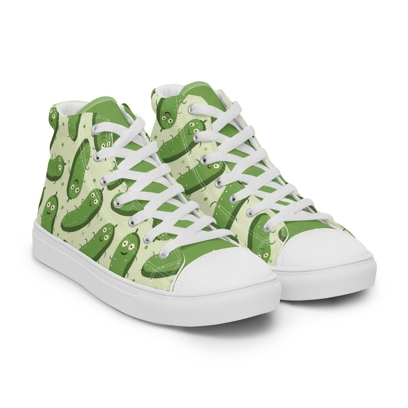 HA!LO Pickle Print #333 — Women’s Canvas High Top