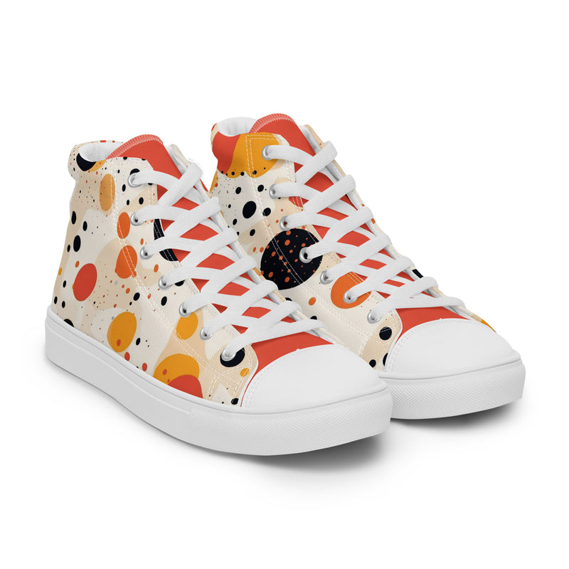 HA!LO Playful Dot #343 — Women’s Canvas High Top
