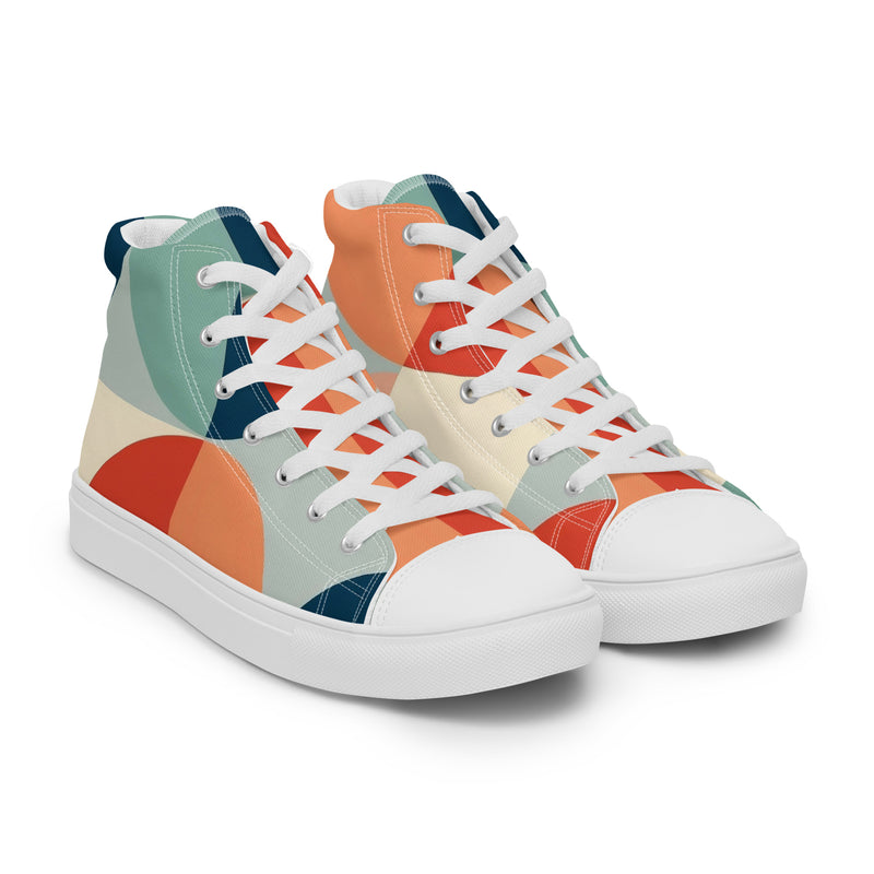 HA!LO Abstract Color Block #344 — Women's Canvas High Top