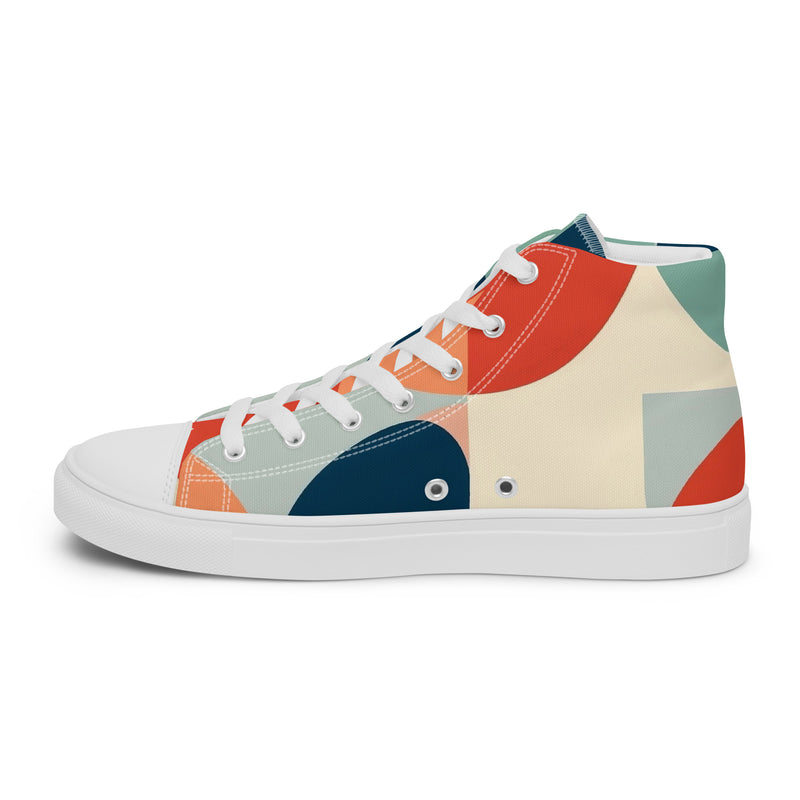 HA!LO Abstract Color Block #344 — Women's Canvas High Top