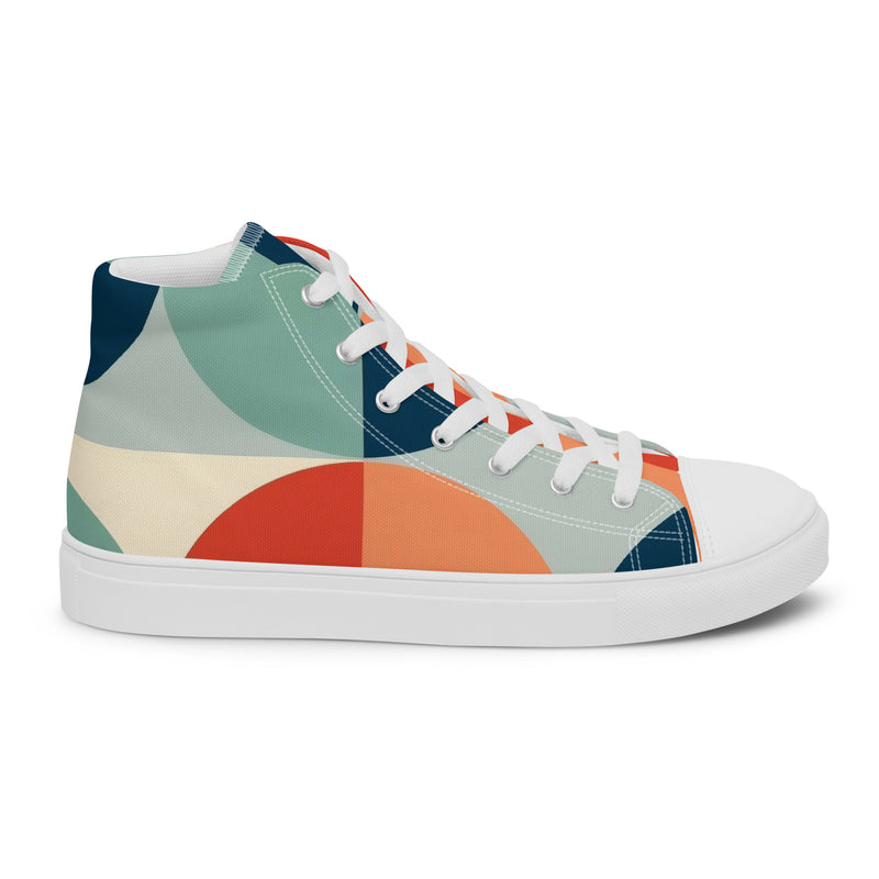 HA!LO Abstract Color Block #344 — Women's Canvas High Top